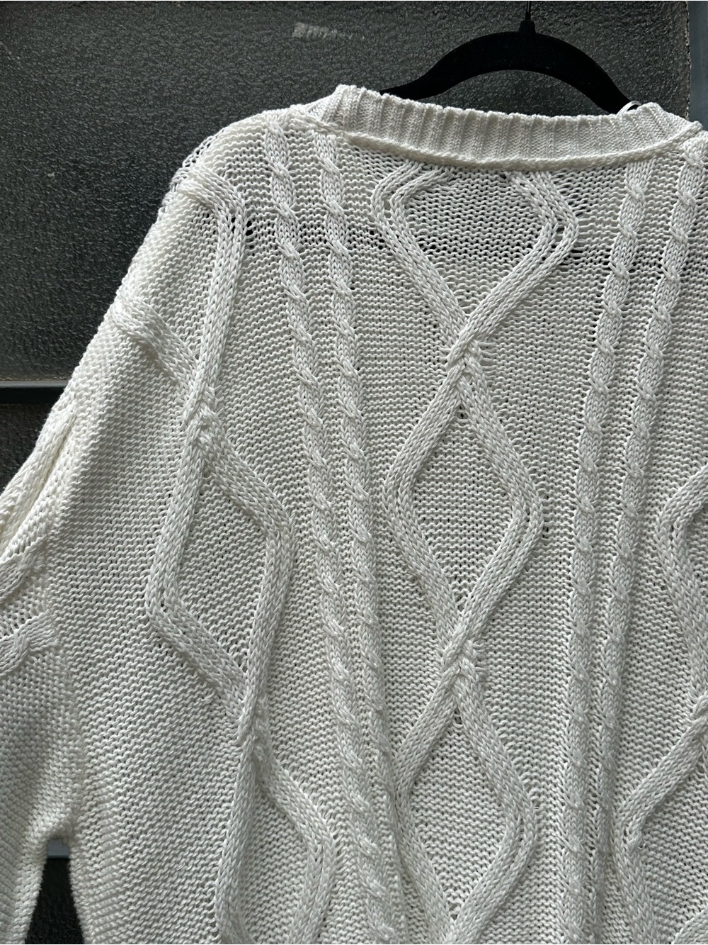 Wild Fable Women White Cable Knit Crew Neck Cozy Beach Sweater Size XXL NWT - Picture 8 of 10